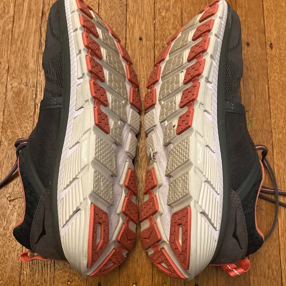 Hoka One Gaviota 2 Women's Running Shoe Sneaker in Gray and Orange - 8D Wide - Picture 4 of 7